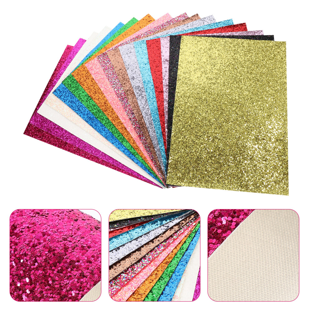 16 Pcs DIY Materials Shiny Glitter Faux Neon Party Decorations