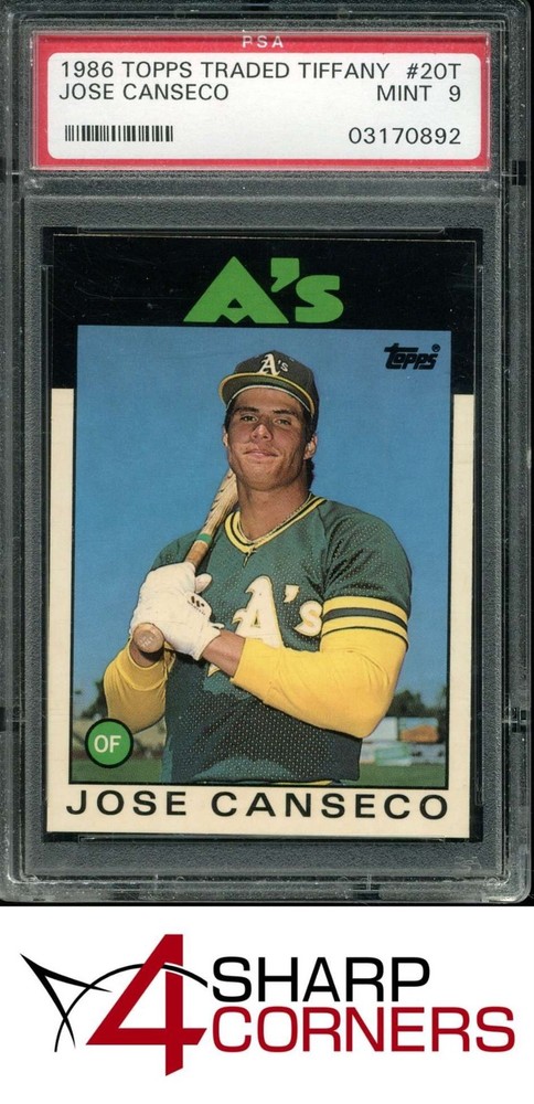 1986 Topps Traded Tiffany #20T Jose Canseco Rc Athletics Psa 94SC is the hobby's first consignment choice on eBay!