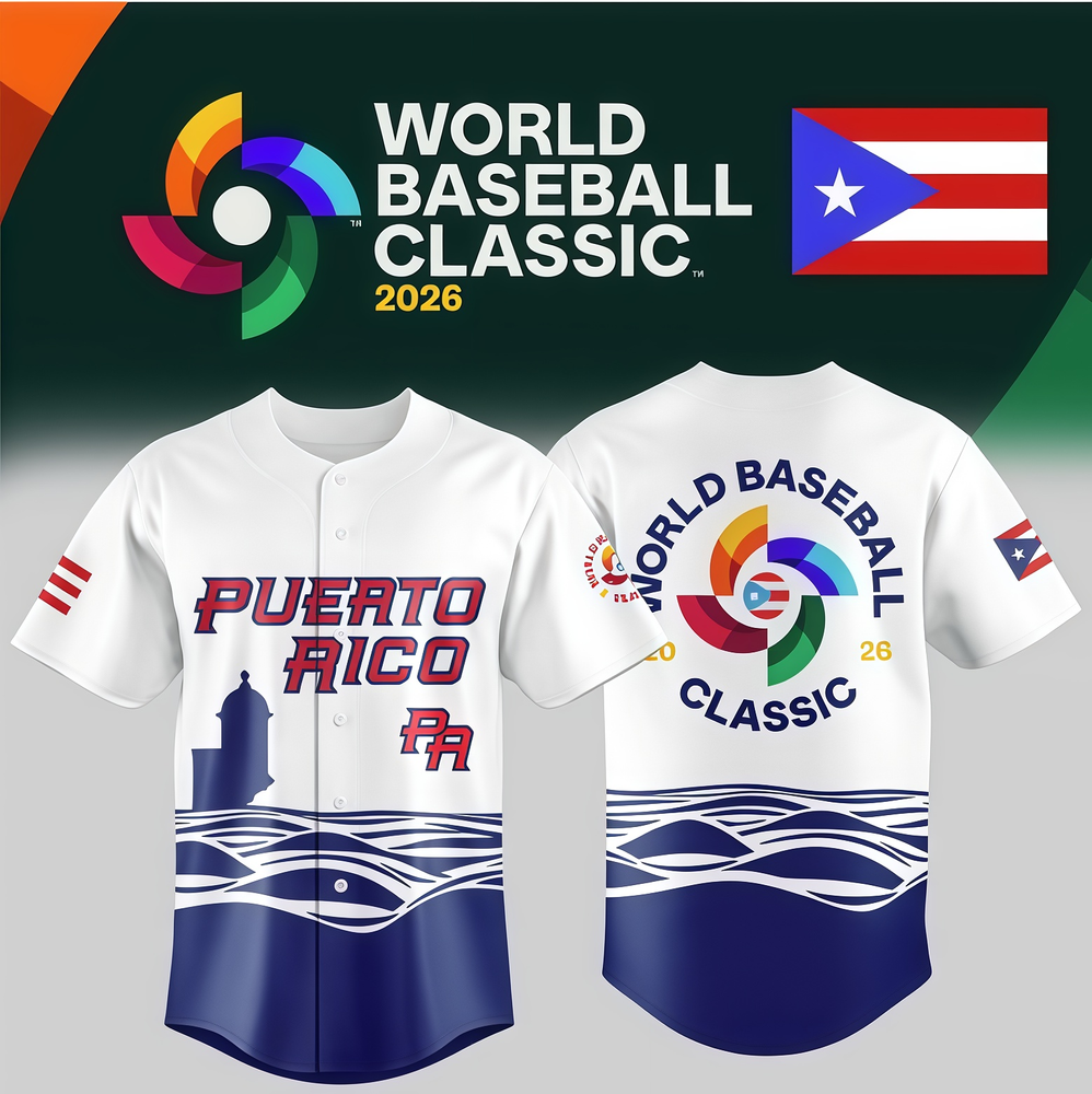 2026 World Baseball Classic Puerto Rico Team Puneta Battle Cry - S to 5XL
