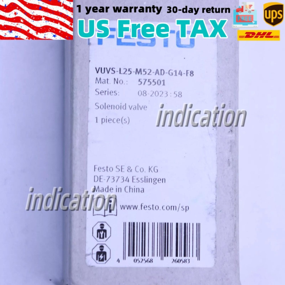US FREE TAX New FESTO VUVS-L25-M52-AD-G14-F8 575501 Original solenoid valve