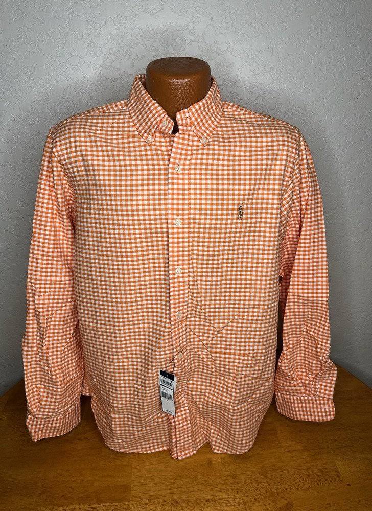 NWT NEW Men's Polo by Ralph Lauren L/S Button Front Shirt Medium M Classic Fit