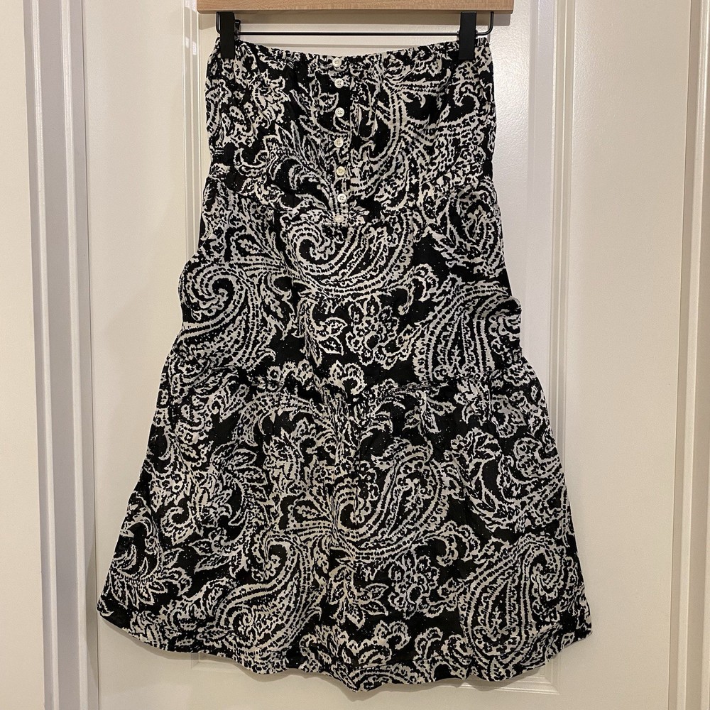 American Eagle Outfitters Y2K Paisley baby doll strapless mini dress size 6