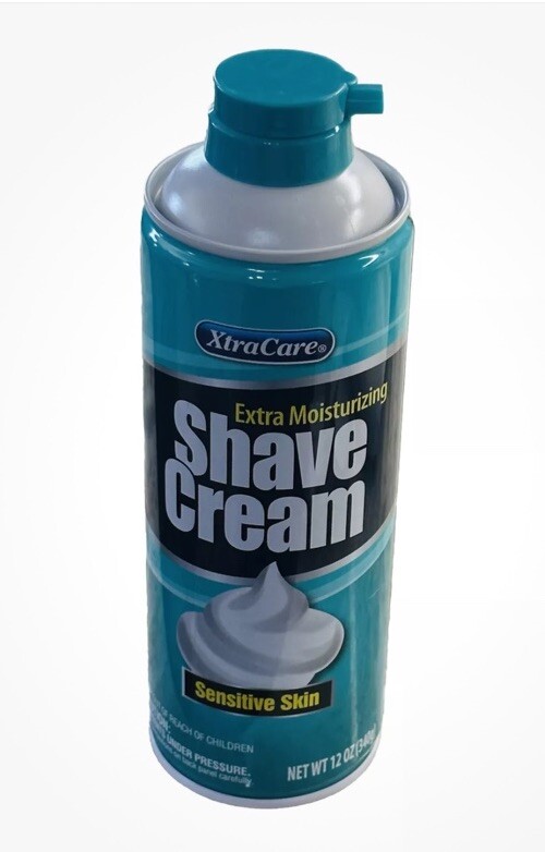 SENSITIVE SKIN EXTRA MOISTURIZING SHAVE CREAM BY XTRACARE 12oz/340g-NEW EASY TOP