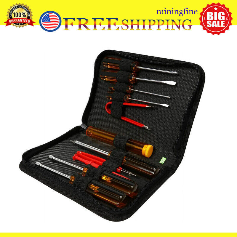 11-Piece Computer Tool Kit with Nut Driver & Philips Screwdriver for PC Repair