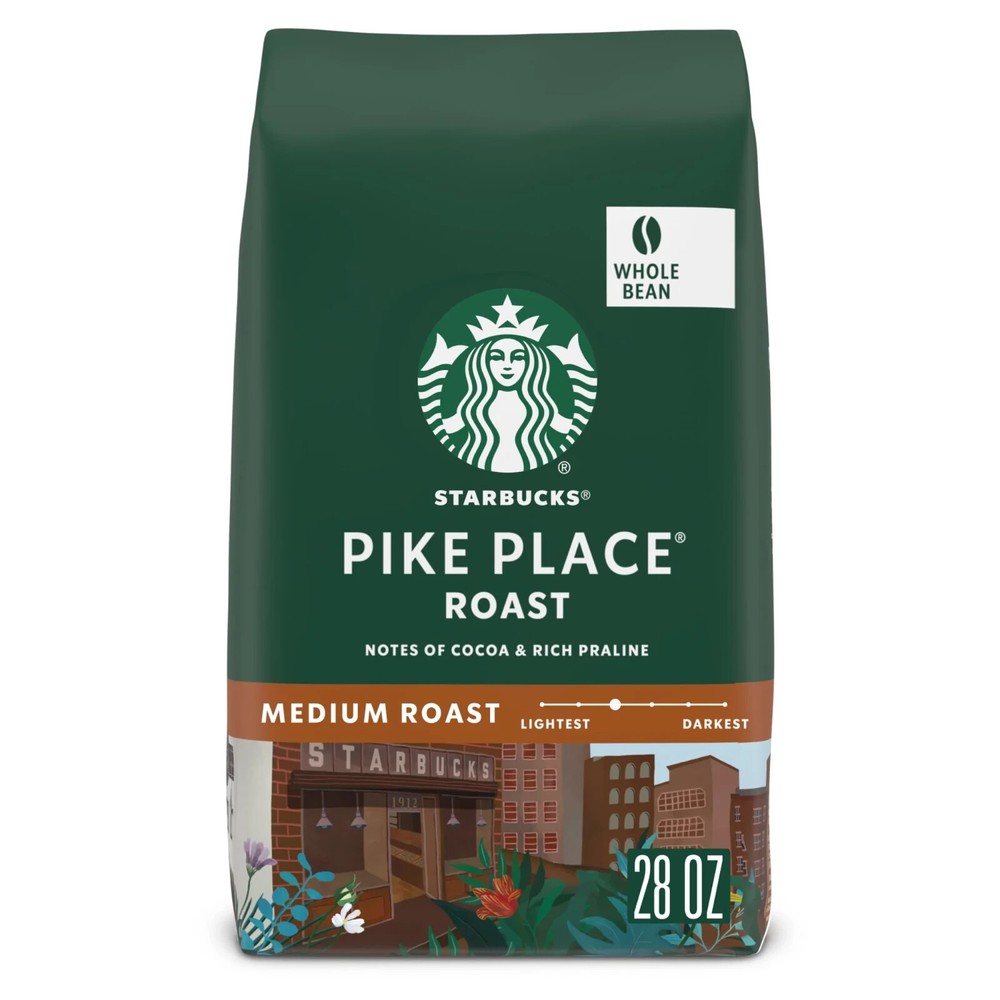 Starbucks Pike Place Medium Roast Whole Bean Arabica Coffee