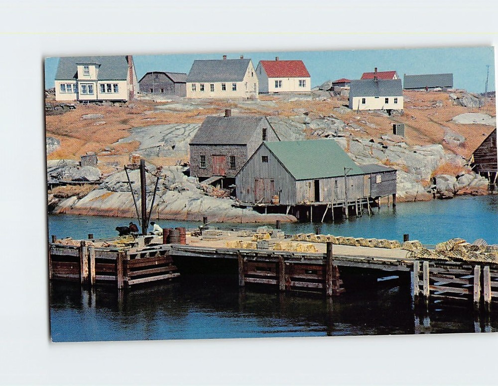 Postcard Fishing Village Of Peggy's Cove Nova Scotia Canada