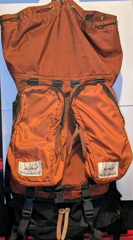 Vintage 1984 Gregory External Frame Backpack 30” Rust Orange Hiking Pack