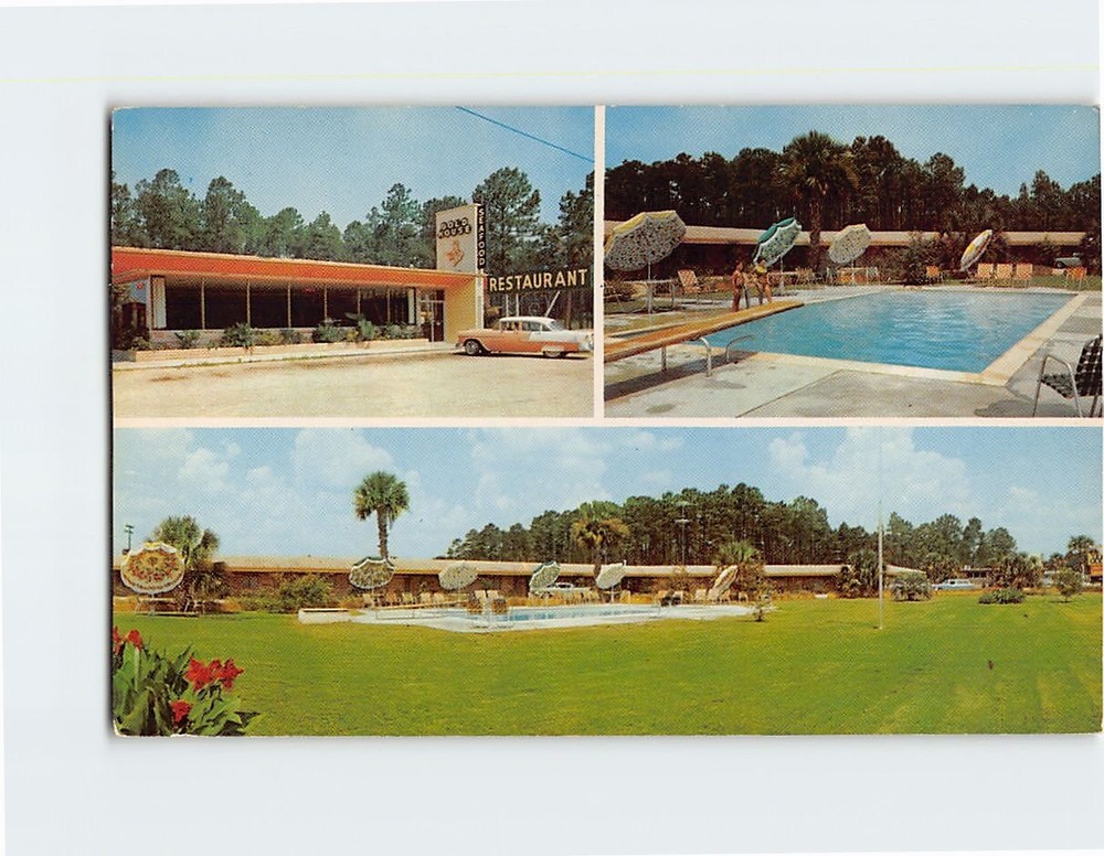 Postcard Gold House Motor Lodge Nahunta Georgia USA