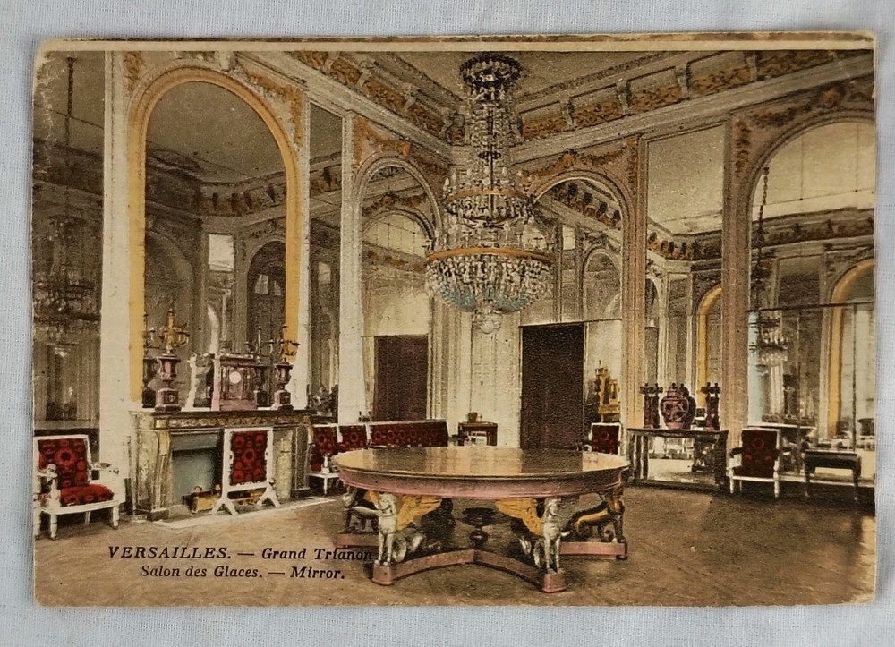 Versailles Grand Trianon Salon des Glaces Antique French Postcard