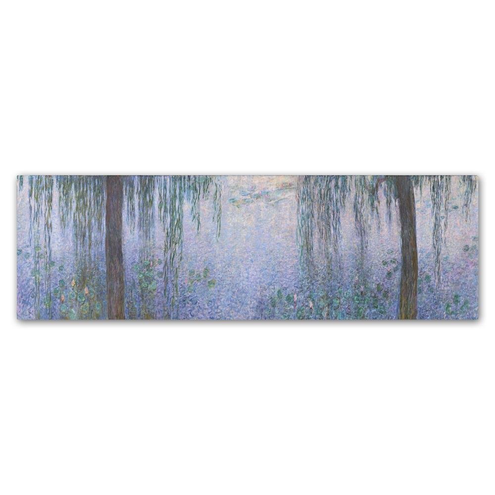 The Water Lillies Clear Morning with Willows Wall Décor, 10 in x 32 in