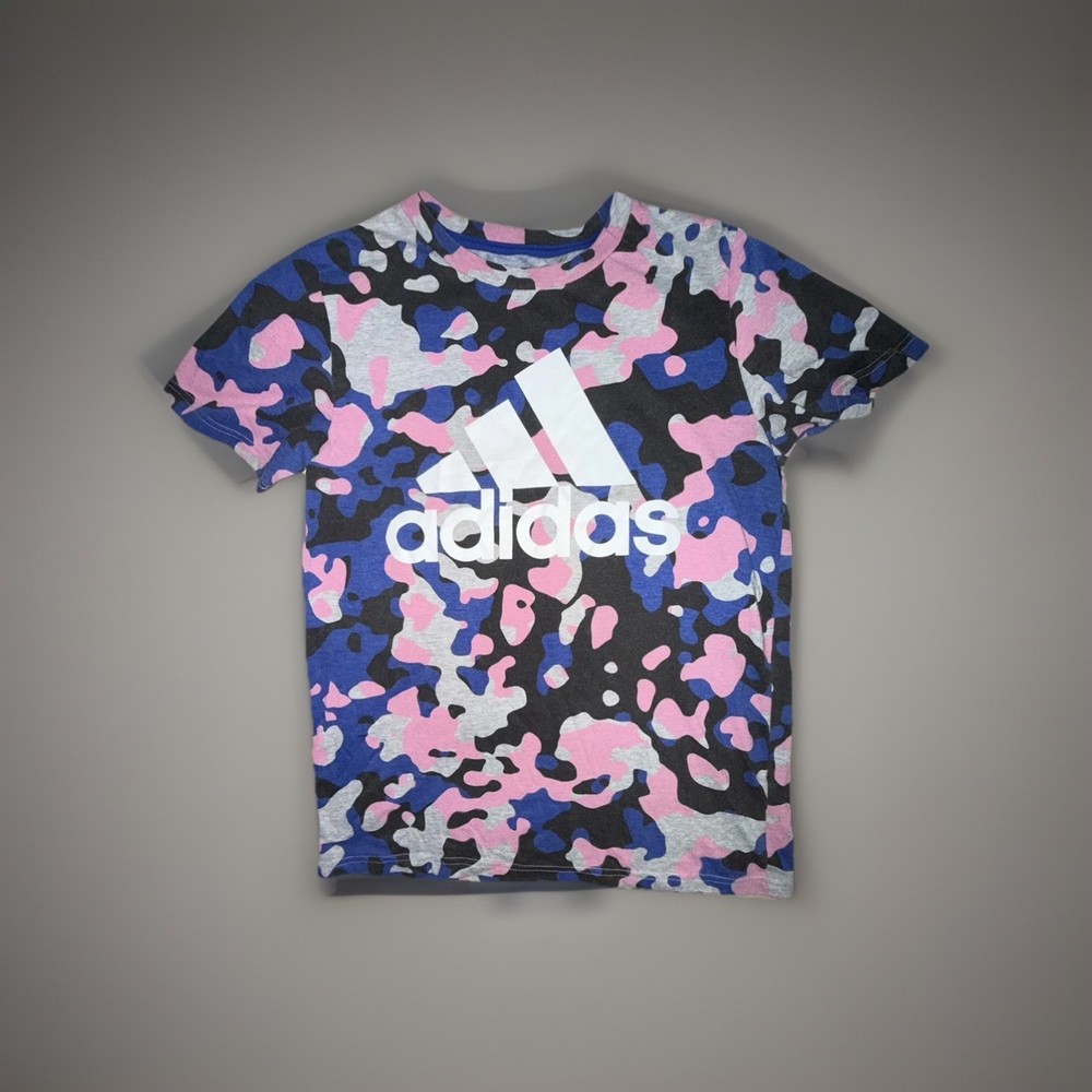 adidas Multicolor Camouflage Logo Jersey Cotton Men's Crew Neck T-Shirt XL