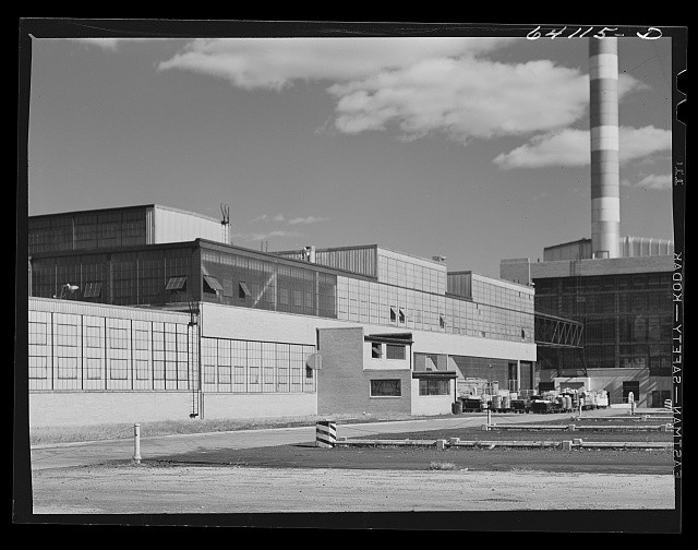 Trenton New Jersey General Motors Plant 1941 Factory Building Smokestack