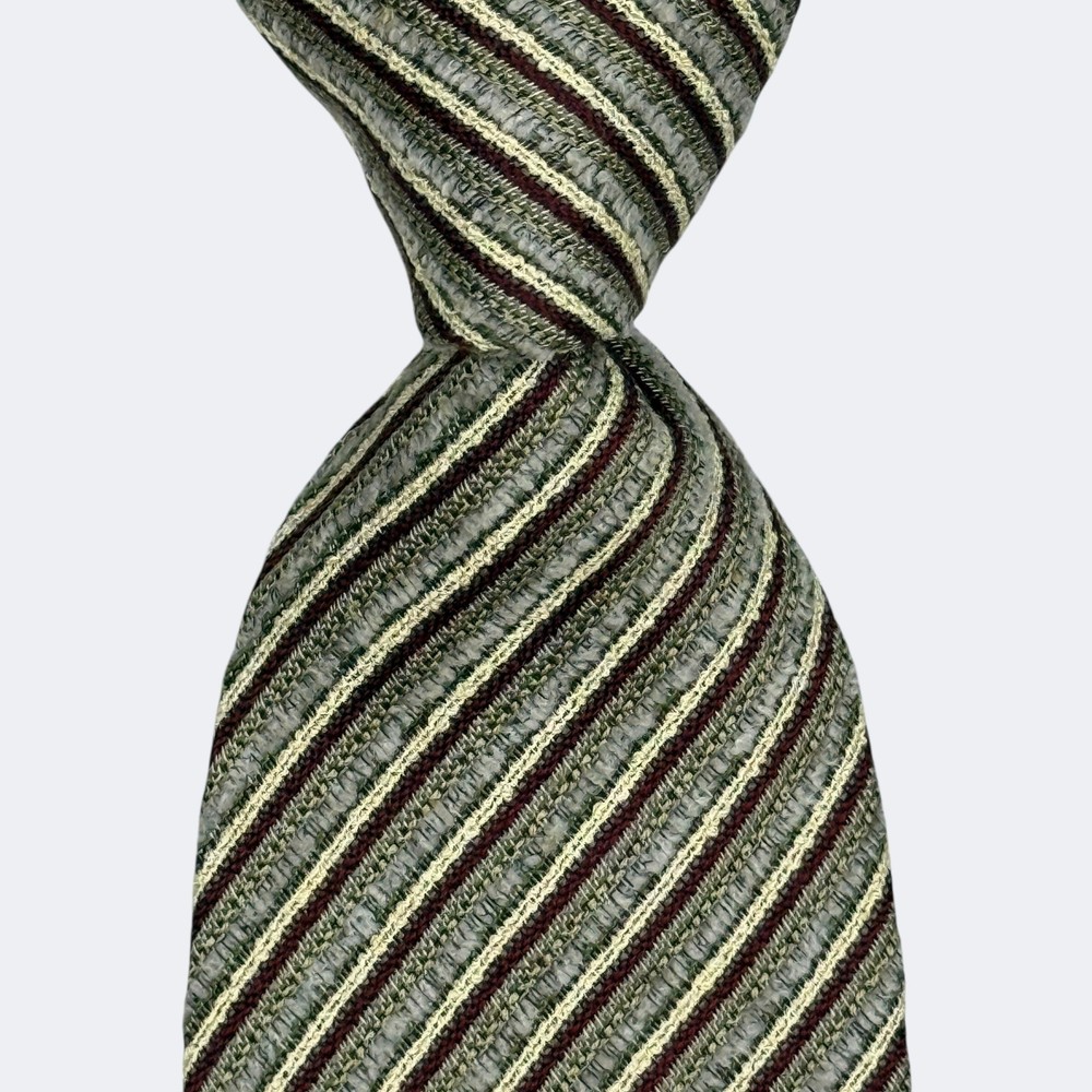 Issey Miyake Tie Silk Vintage Necktie Stripe Design Multi Color Made In Japan