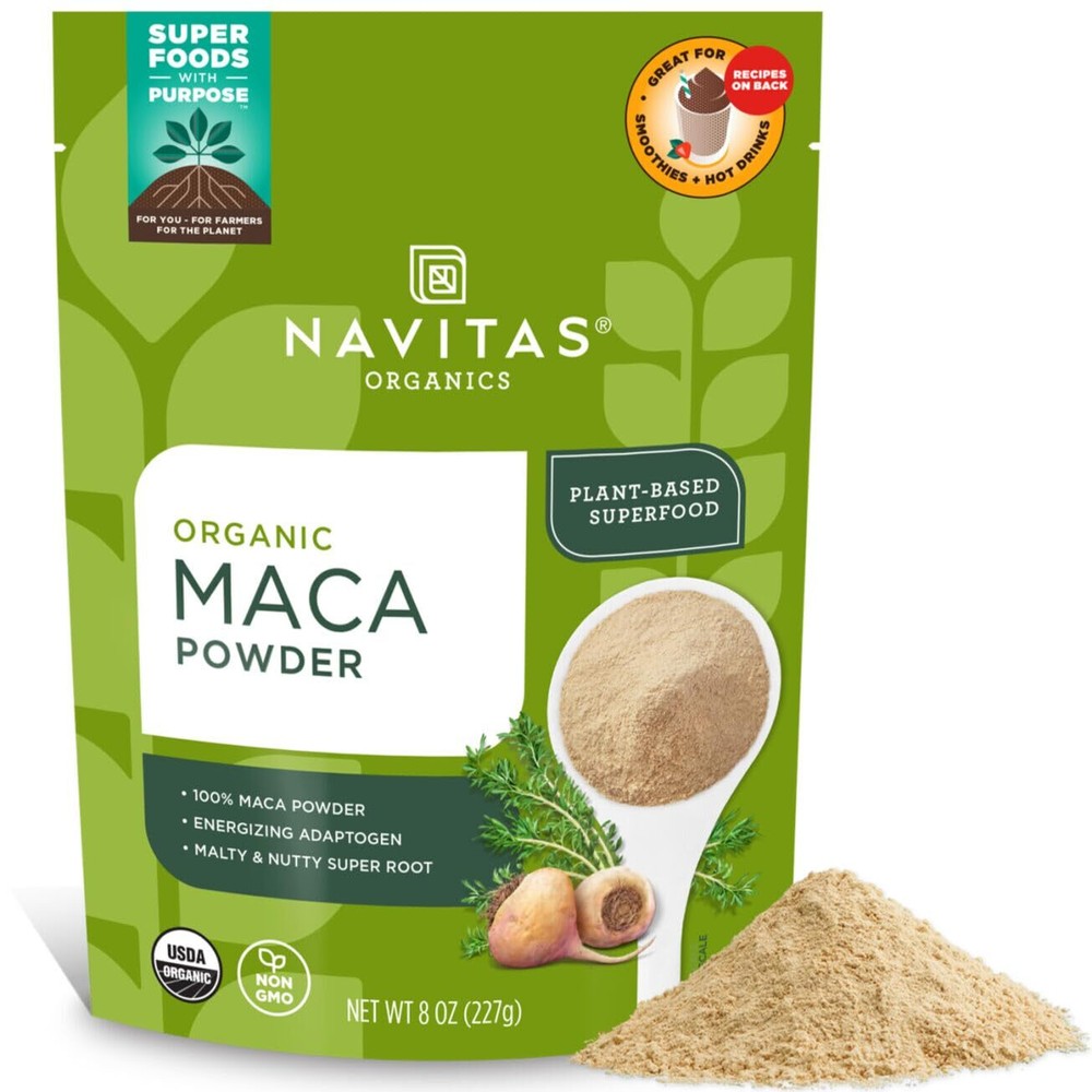 Maca , 8 oz. Bag, 45 Servings — Organic, Non-GMO, Low Temp-Dried Gluten-Free