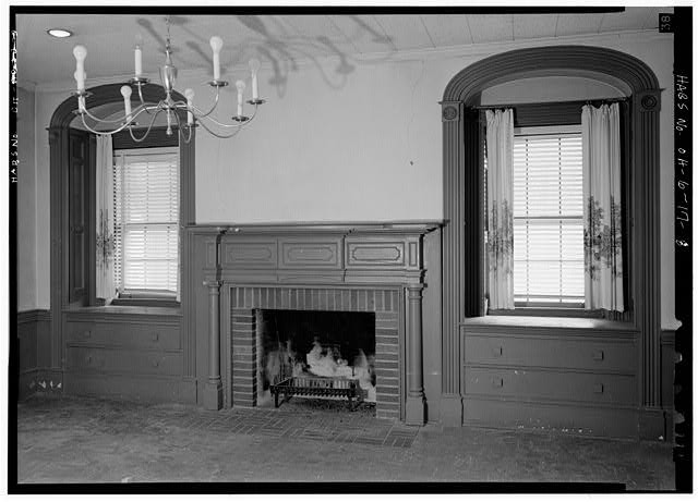 James Whallon House Interior Fireplace Windows First Floor Room 1900s
