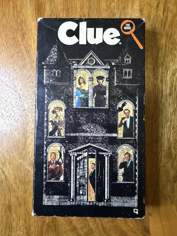 Clue The Movie VHS, 1985 Rare- Tim Curry, Christopher Loyd