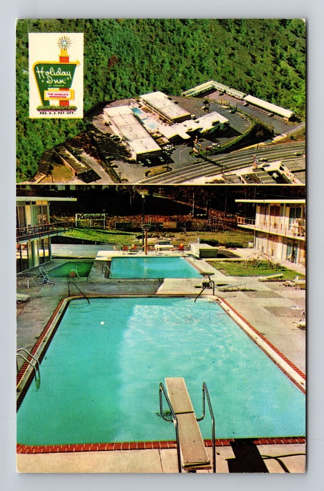 Asheville NC-North Carolina Holiday Inn Motel Old Card View Vintage Postcard PC