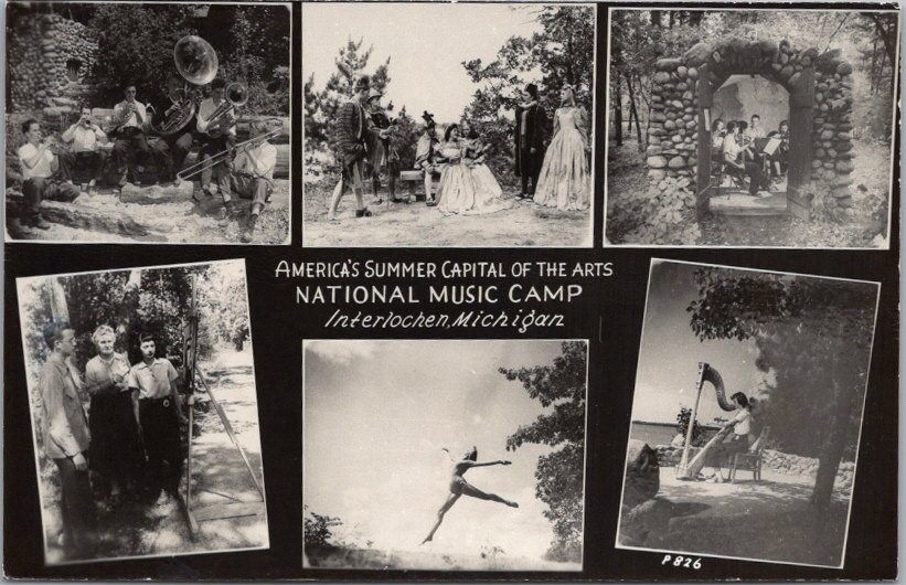 INTERLOCHEN, Michigan RPPC Real Photo Postcard 