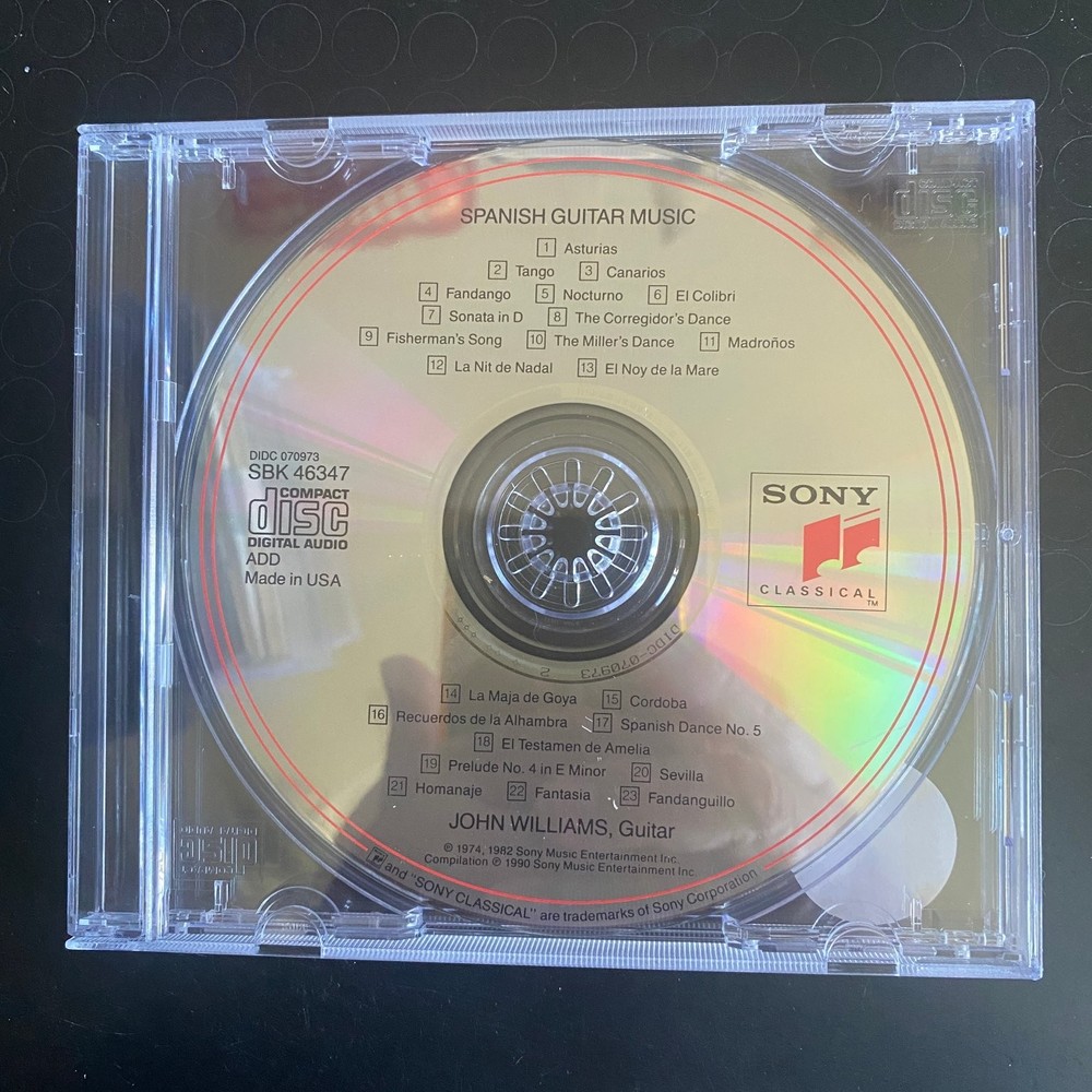 John Williams – Spanish Guitar Music CD 1990 Classical Sony SBK 46347