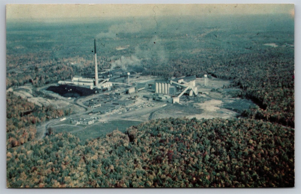 White Pine Copper Co Smelter Upper Peninsula MI C1950s Postcard AD3