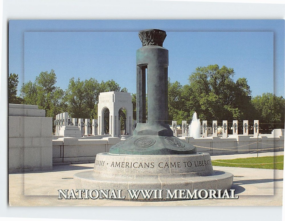 Postcard National World War II Memorial Washington DC