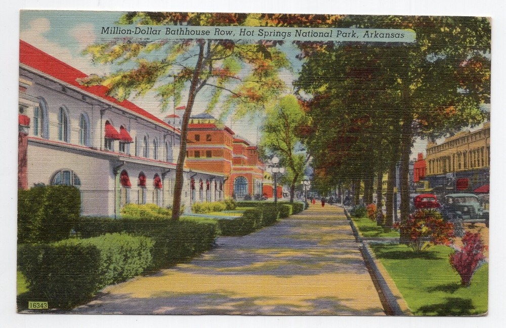 1940s? Linen - CLOSEOUT - Bathhouse Row - Hot Springs Nat'l Park, AR