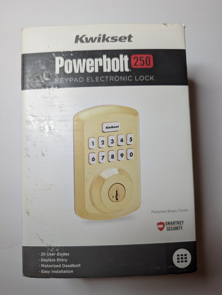 Kwikset 9250TRS-L03S Transitional Powerbolt 2 One Size Lifetime Brass