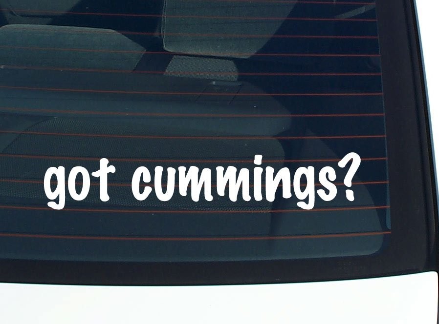 got cummings? CAR DECAL BUMPER STICKER VINYL FUNNY LAST NAME WINDOW PRIDE