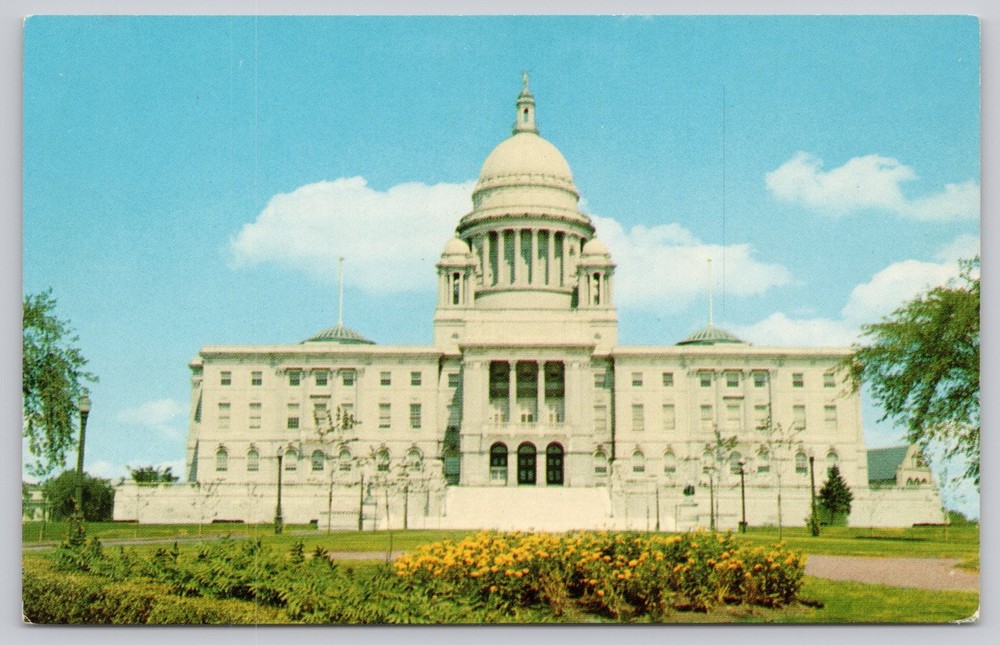 Rhode Island State House Providence RI Capitol Building Vintage Postcard