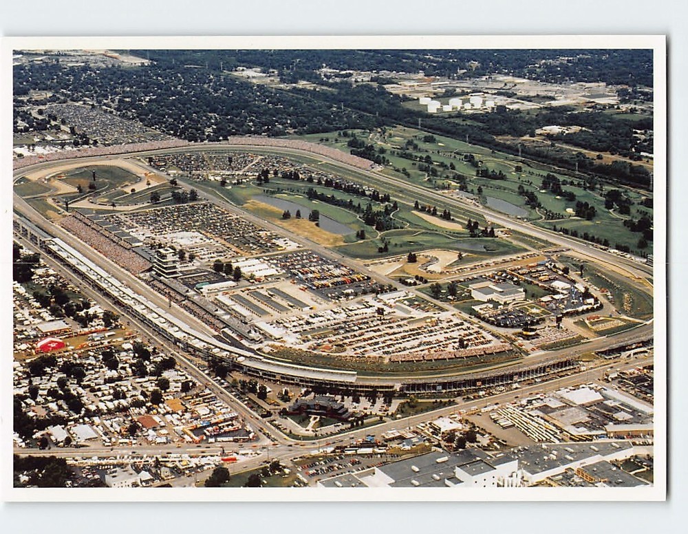 Postcard Aerial View Of Indianapolis Indiana 