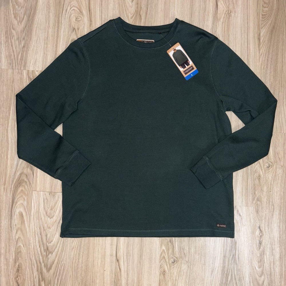 size L Legendary Outfitters Double-Thermal Cotton Crew Thin-Sweater/sweatshirt