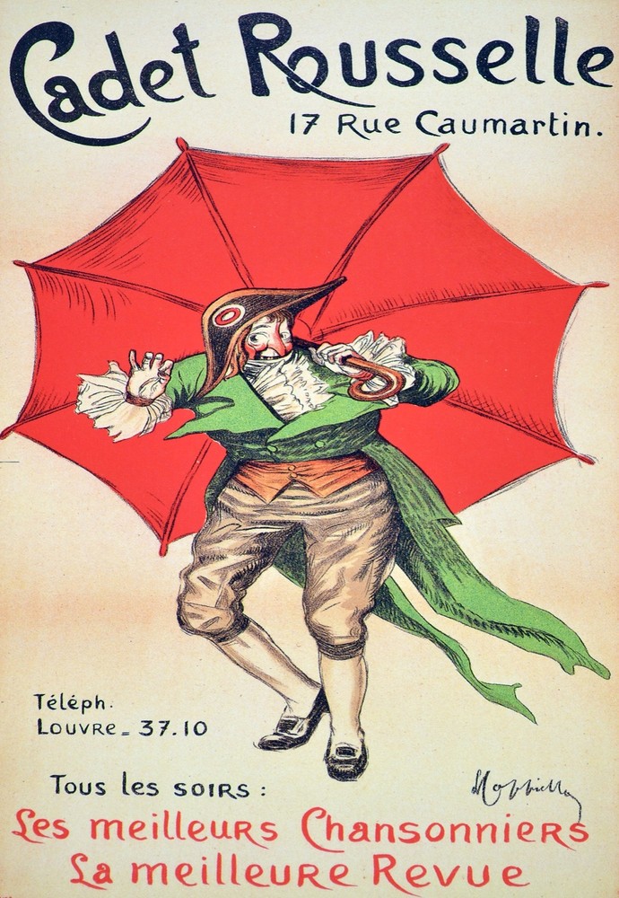 Cadet Rouselle Red umbrella Decor Poster.French interior home Art Design.3938