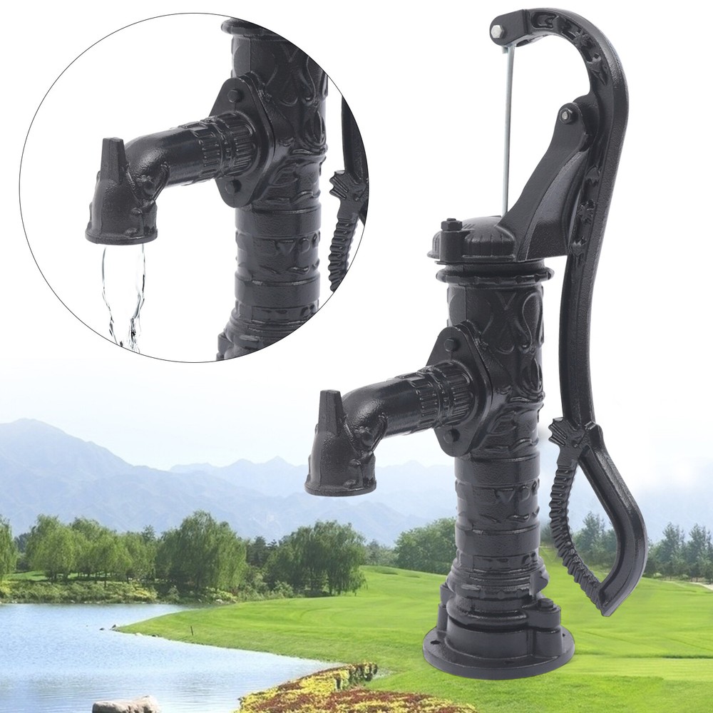 Hand Pump Cast Iron well water Pitcher Press Suction Yard Ponds Garden Kit Home