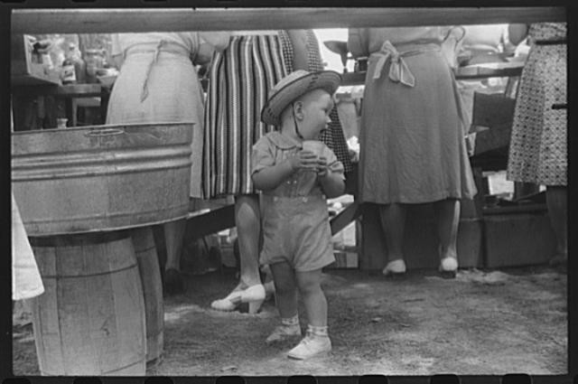 Photo:Siloam Georgia May Day Pageant 1941 Boy in Straw Hat Farm Security