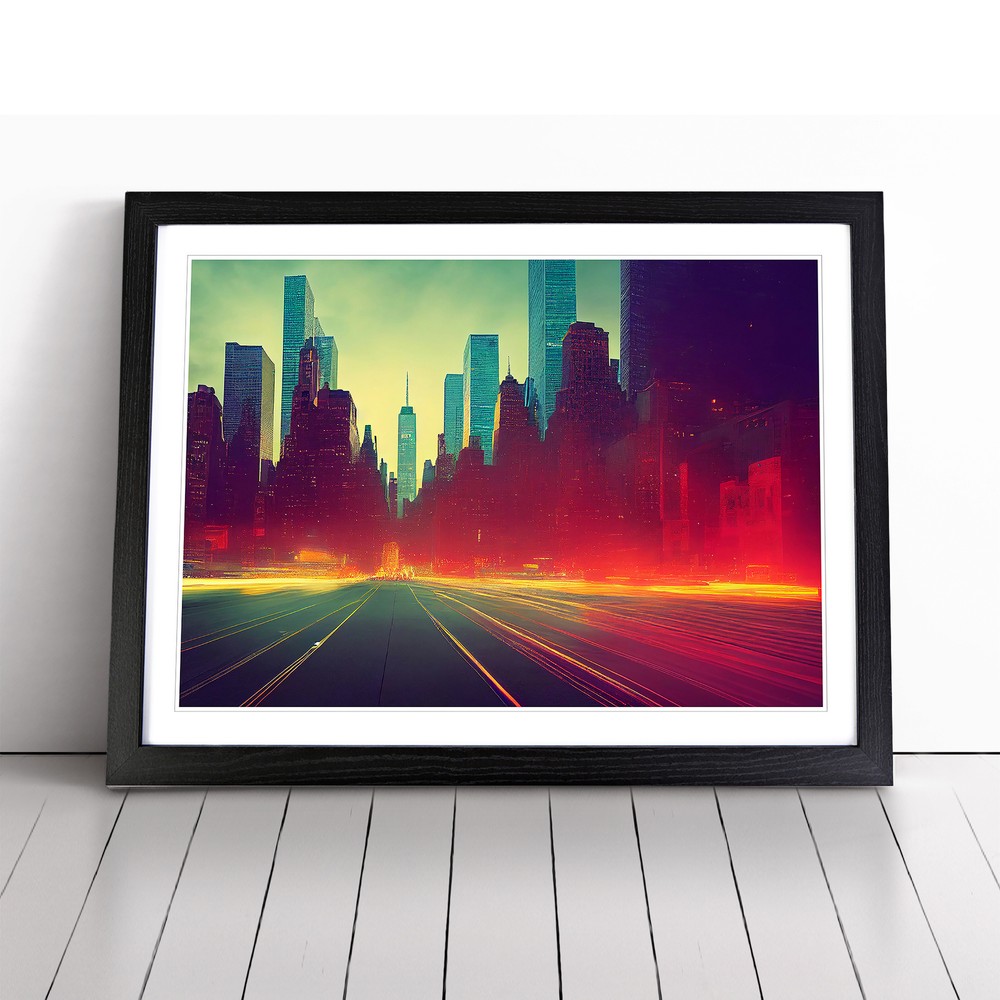 Modern New York Skyline Vol.1 Wall Art Print Framed Canvas Picture Poster Decor