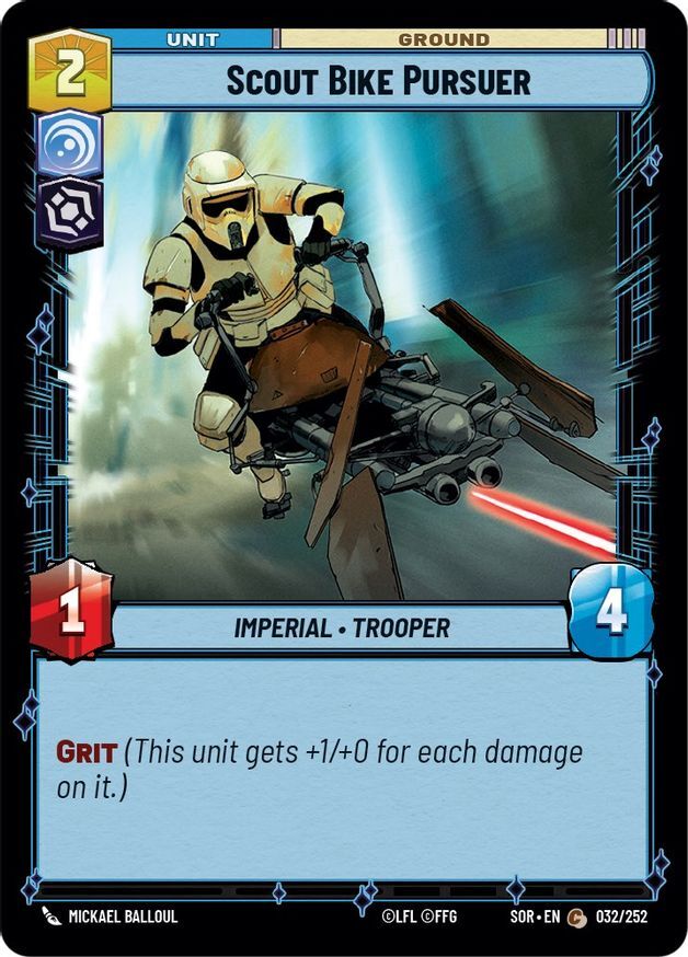 Star Wars Unlimited Scout Bike Pursuer (32/596) Spark of Rebellion LP