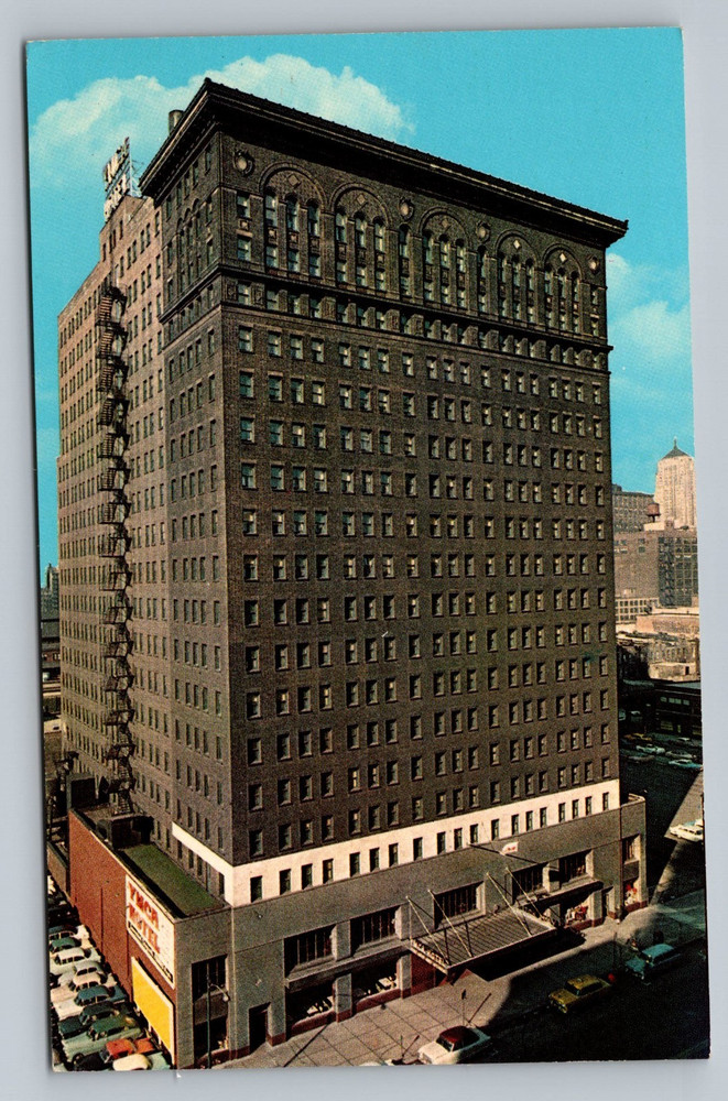 YMCA Hotel Aerial Street View Chicago Illinois IL Vintage Postcard