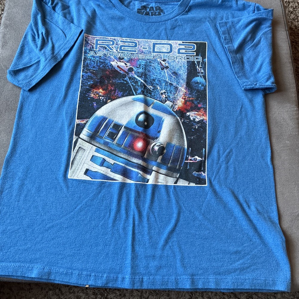 STAR WARS R2-D2 Astromech Droid 60/40 Cotton Polyester Men's T-Shirt Size XL