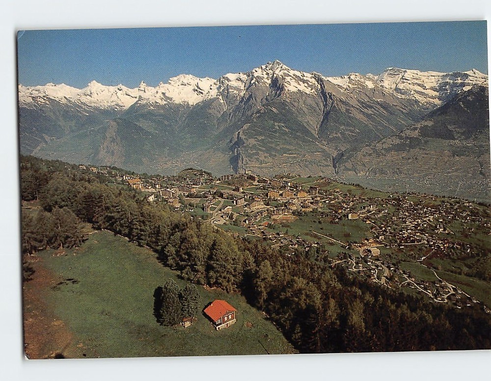 Postcard Aerial View Haute-Nendaz Switzerland