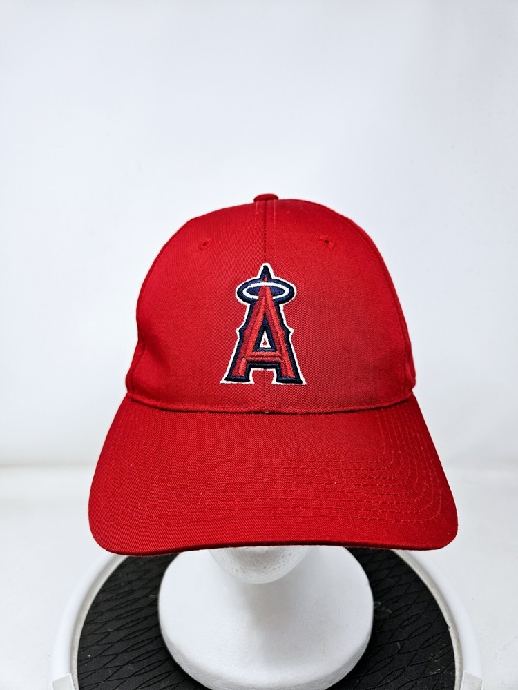 Vintage Anaheim Angels 90s OC Sports Red Snapback Hat MLB Used FAST SHIPPING