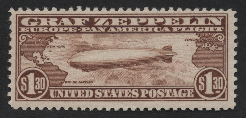 Us 1930 Zeppelin Scott #C14 Mint Never Hinged Fine To Very Fine