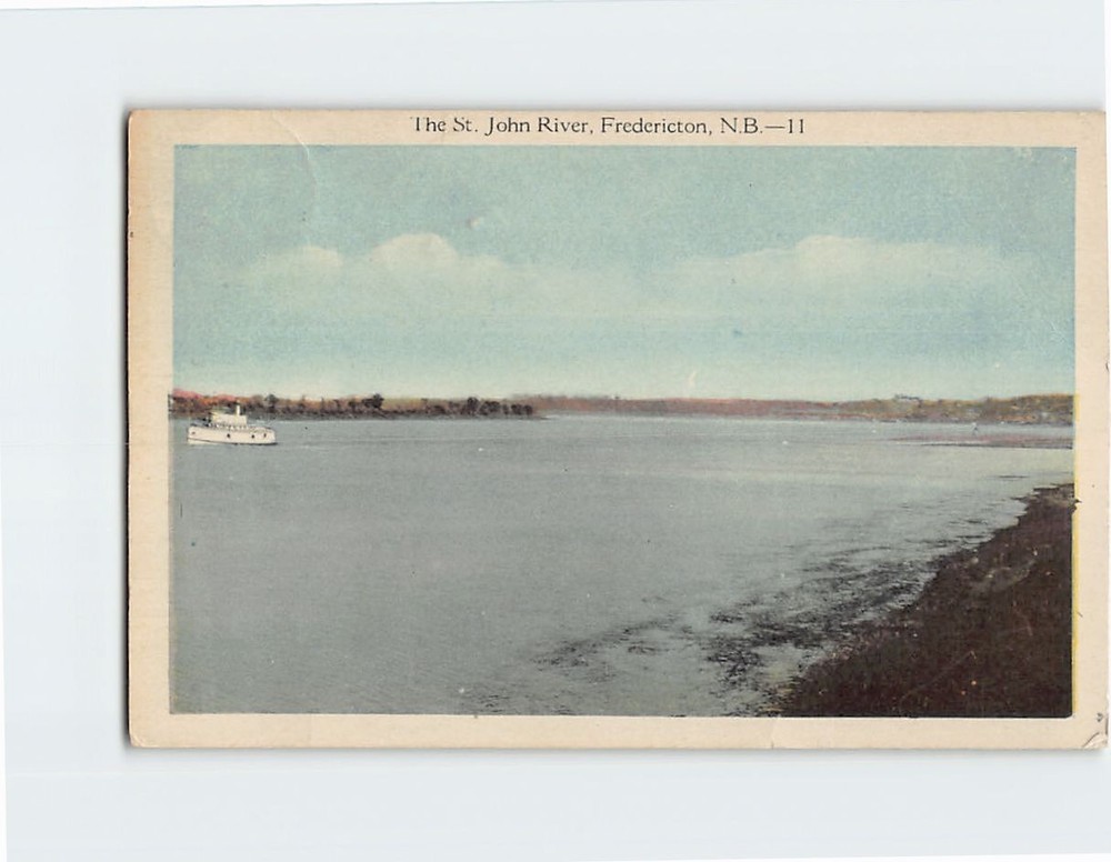 Postcard St. John River Fredericton NB Canada