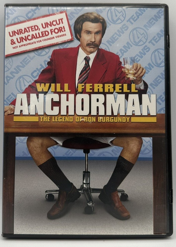 Anchorman The Legend Of Ron Burgundy DVD Will Ferrell Free Shipping 2004