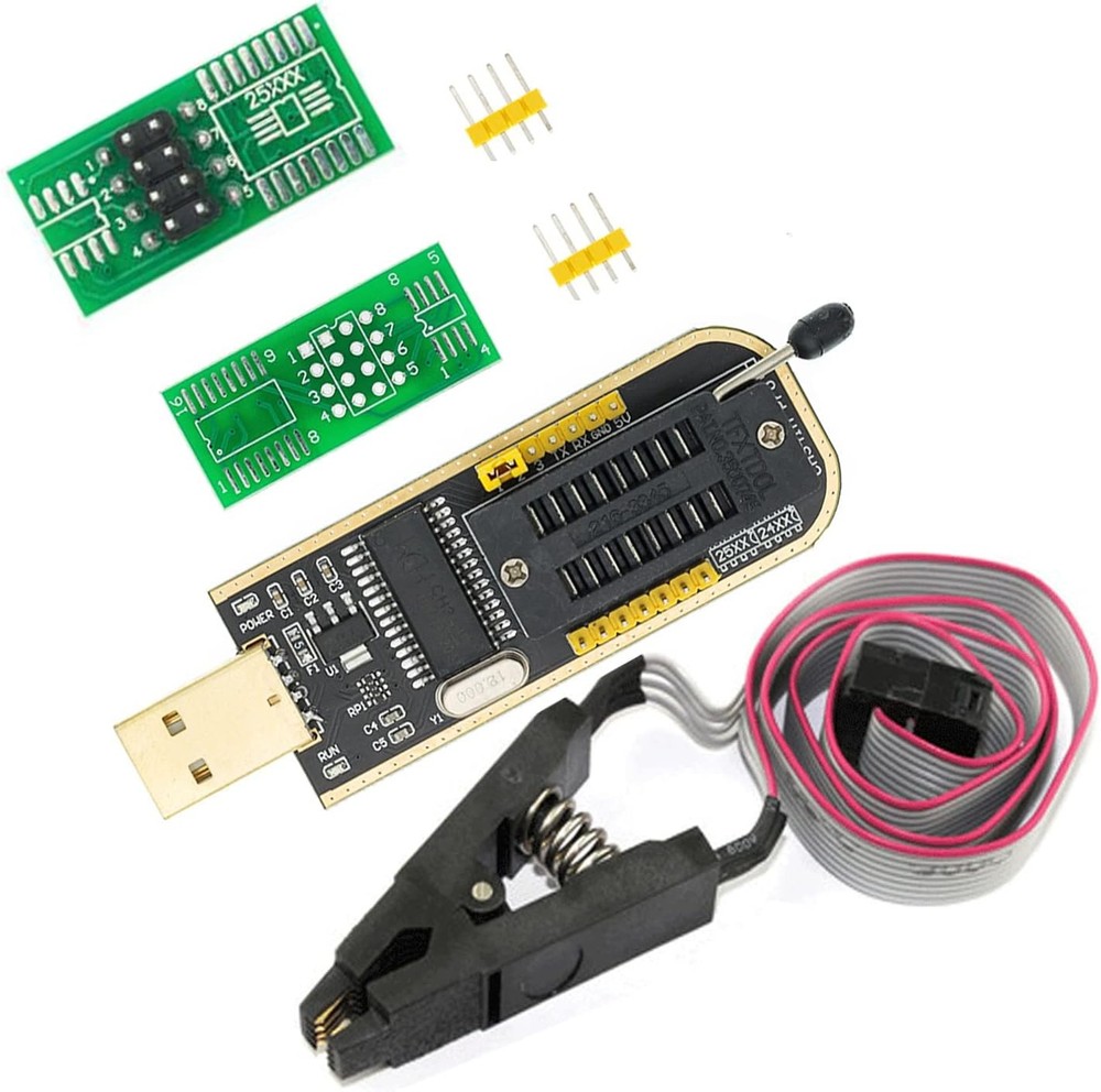 USB Programmer CH341A 24 25 Series Flash Module with SOIC8 SOP8 Test Clip...