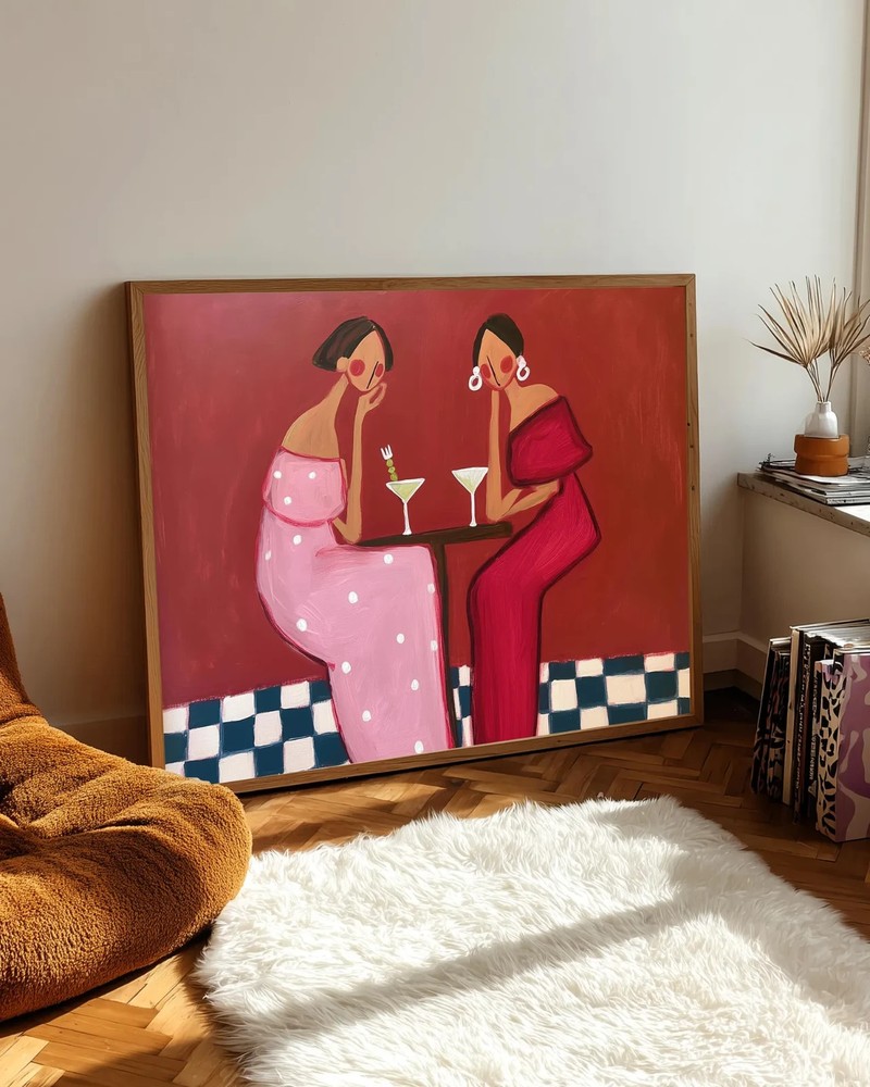 Mαrtin! ₲irl$ Art Print Vintage Bar Wall Art Eclectic Feminine