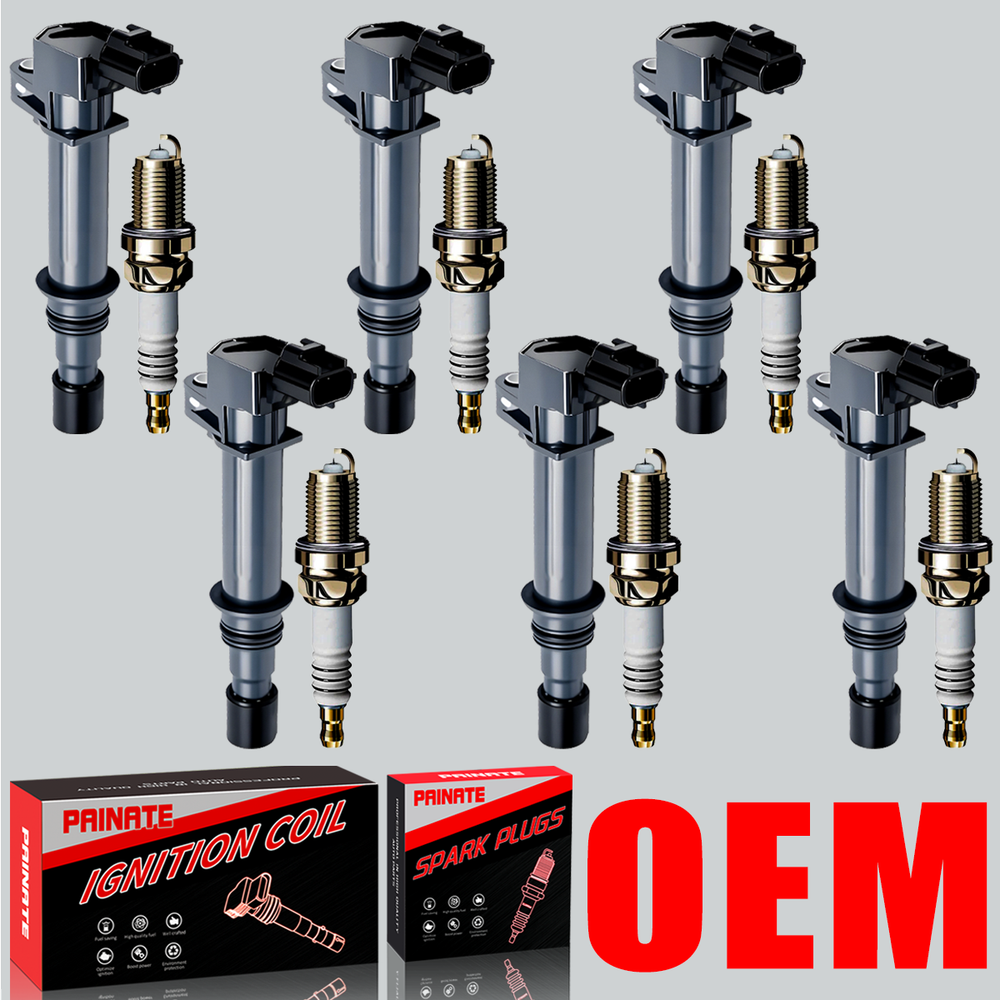 Brand 6X OEM Ignition Coil & Iridium Spark Plug For Dodge Dakota Jeep 3.7L UF270