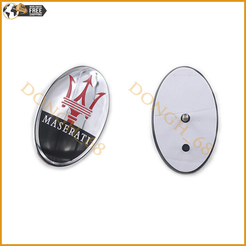 Maserati Ghibli GT Front Hood Emblem Sticker Black Badge Decal