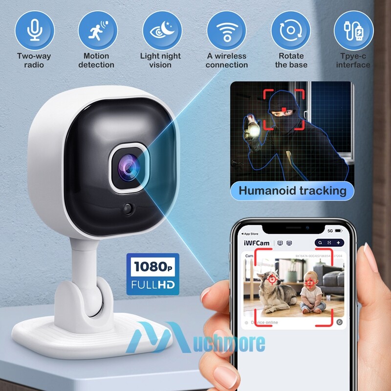 Wireless Wifi Camera Home Security System Night Vision HD1080P w/Audio Live Feed