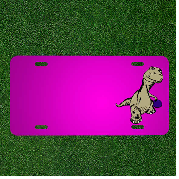Create a Unique Custom Car License Plate Featuring Names and Dinosaur Animal Design for Personalized Vehicle Style