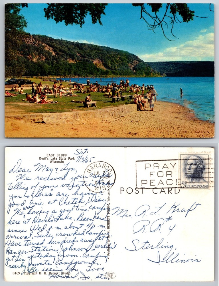 East Bluff Devils Lake State Park Wisconsin Postcard